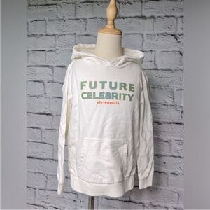 Eleven Paris Kids' Future Celebrity Graphic Hoodie off white new size 6